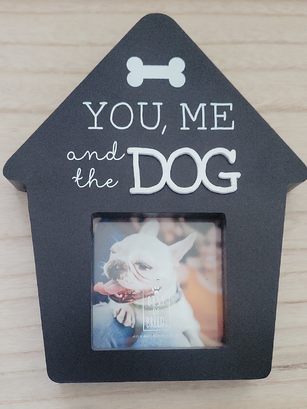 You, Me and the Dog Black House-Shaped Photo Frame